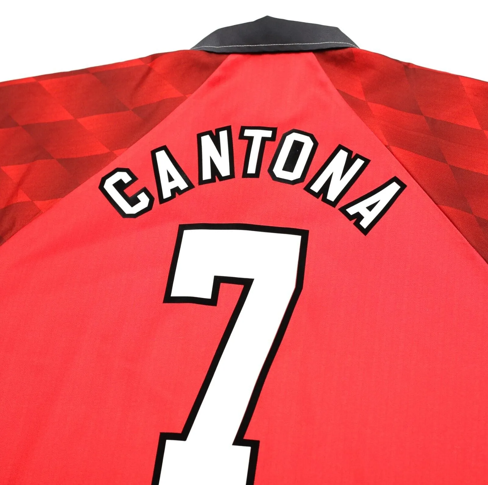 1996/98 CANTONA #7 Manchester United Vintage Umbro Home Football Shirt (L)