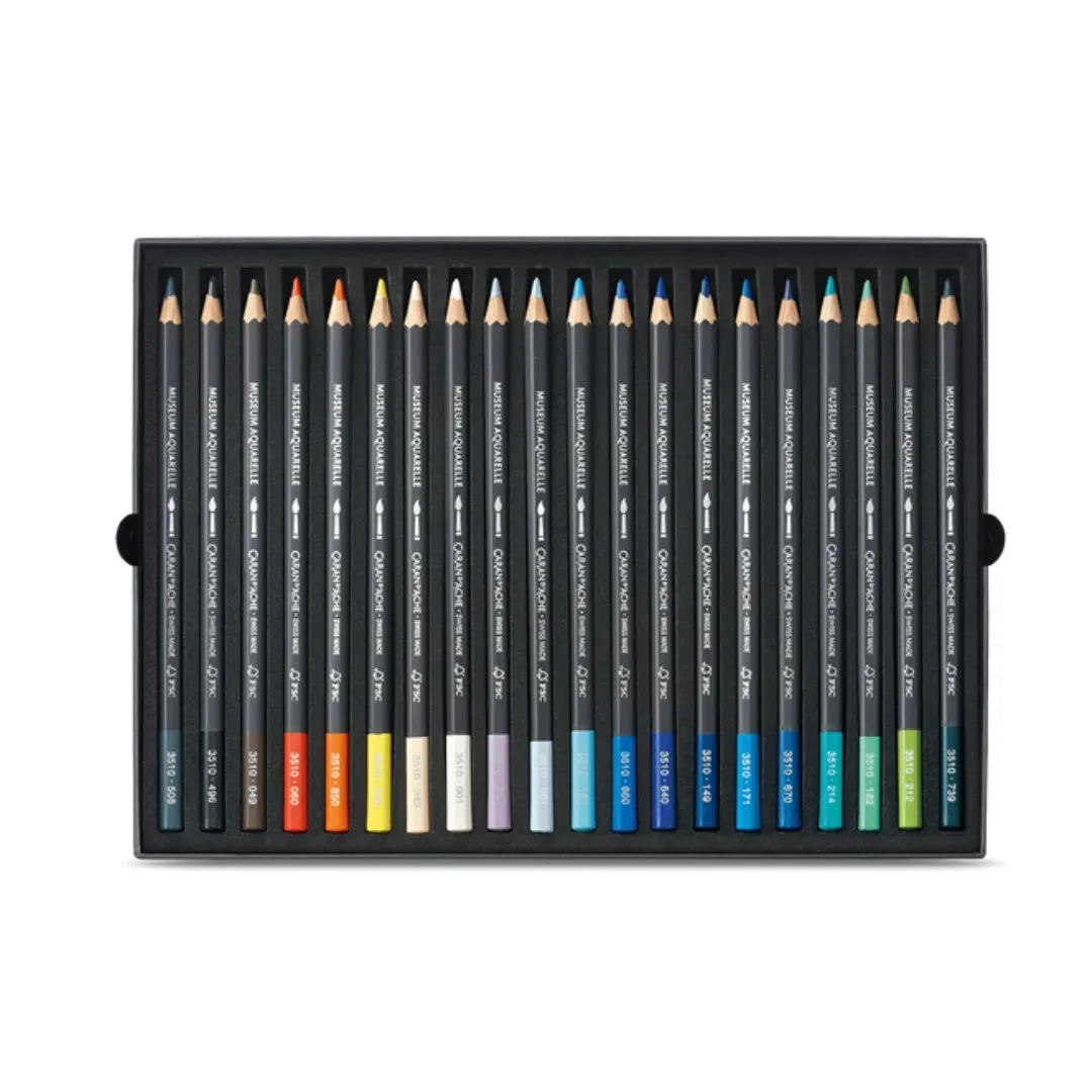 Caran d'ache Museum Aquarelle Color Pencils-Set Of 20