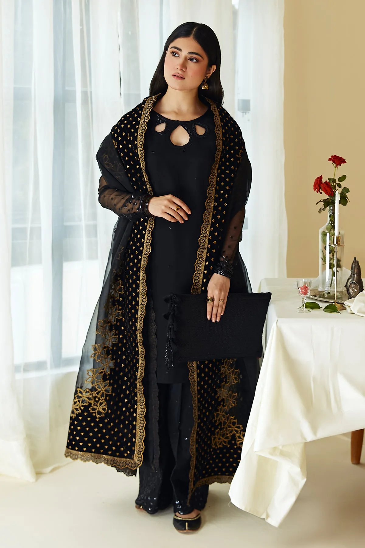 EMBROIDERED CHIFFON UF-260