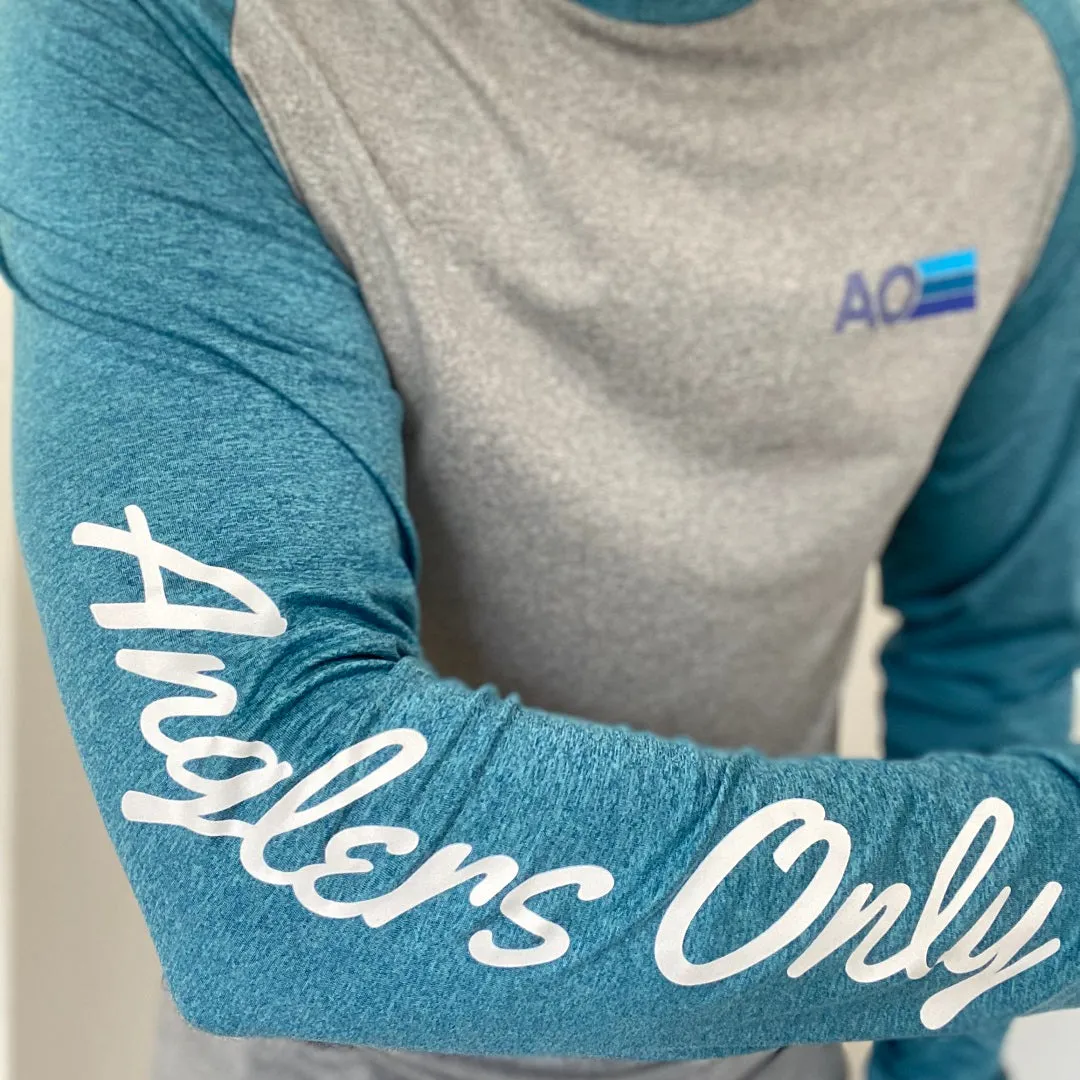 'Fathoms' Tech Top - Heather Grey & Sea Green