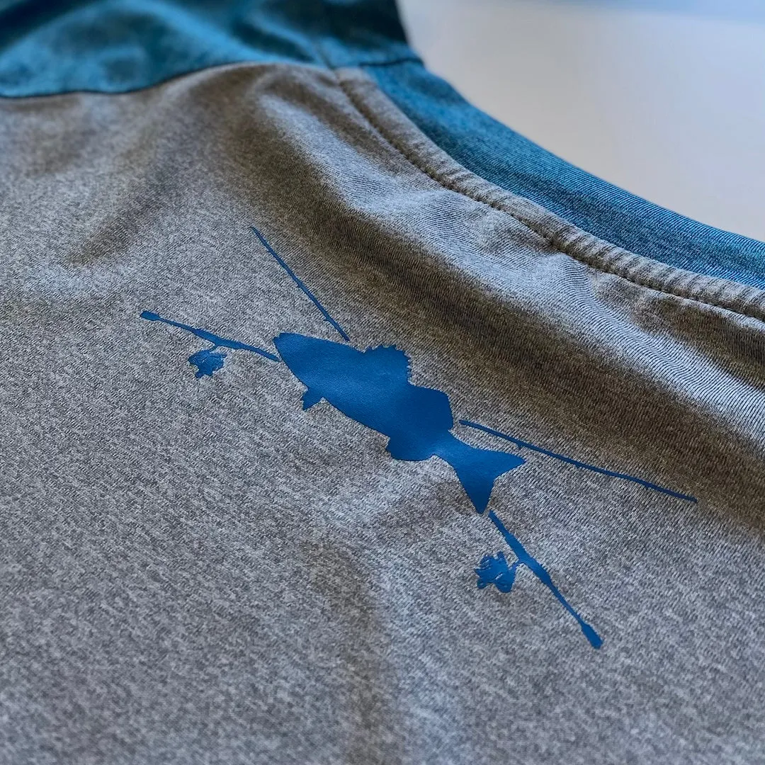 'Fathoms' Tech Top - Heather Grey & Sea Green