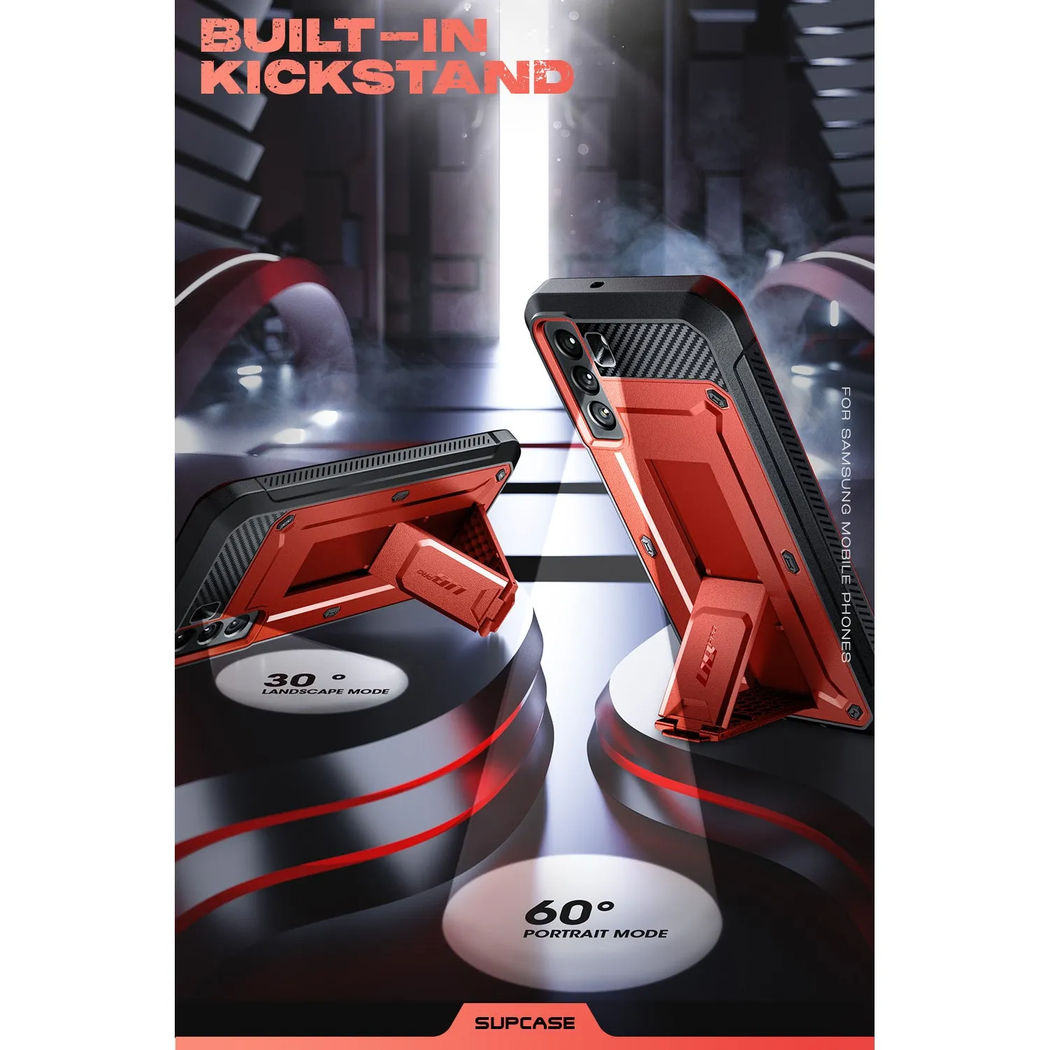 Galaxy S22 Unicorn Beetle PRO Rugged Case-Metallic Red