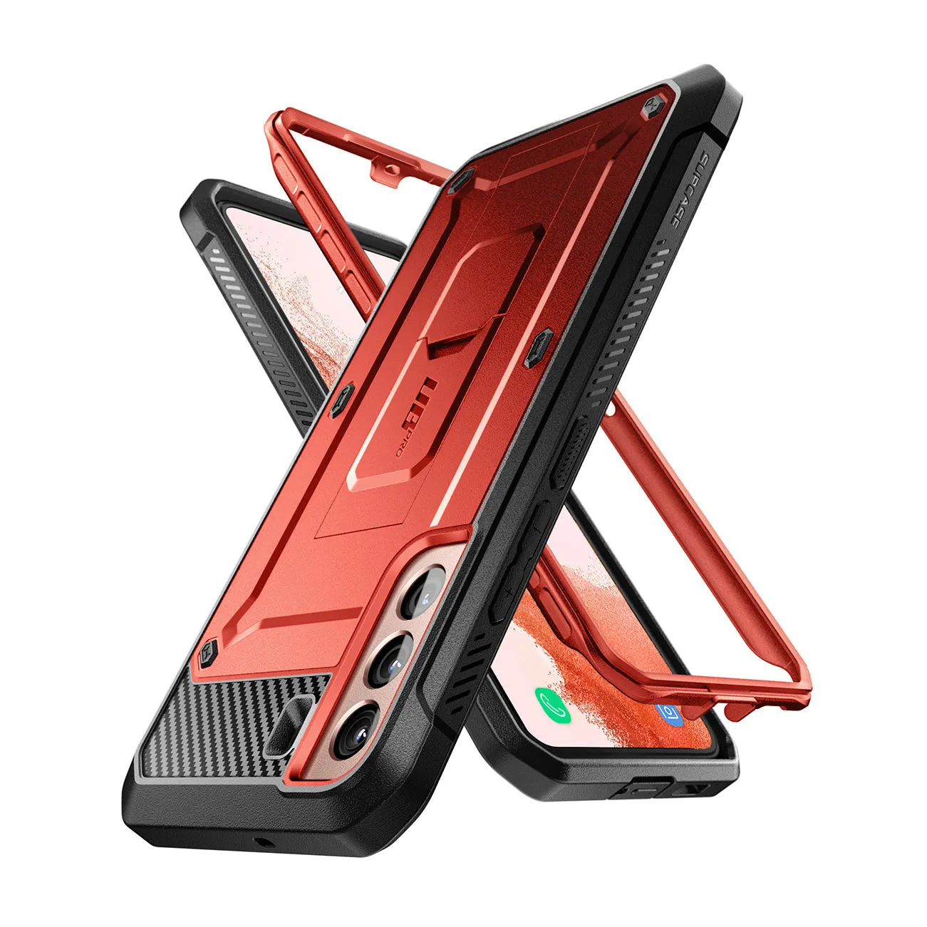 Galaxy S22 Unicorn Beetle PRO Rugged Case-Metallic Red