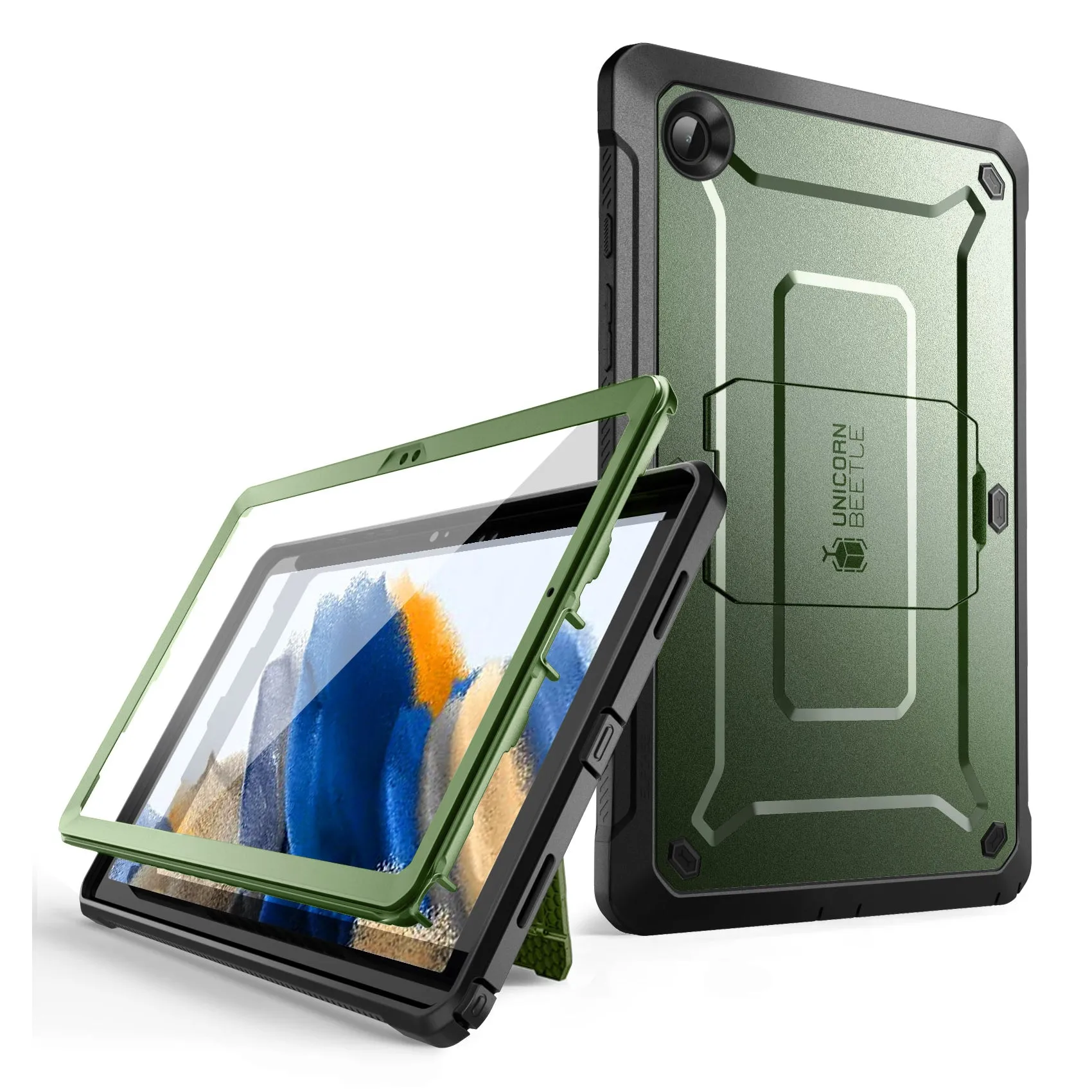 Galaxy Tab A8 10.5 inch (2022) Unicorn Beetle PRO Full-Body Case-Dark Green