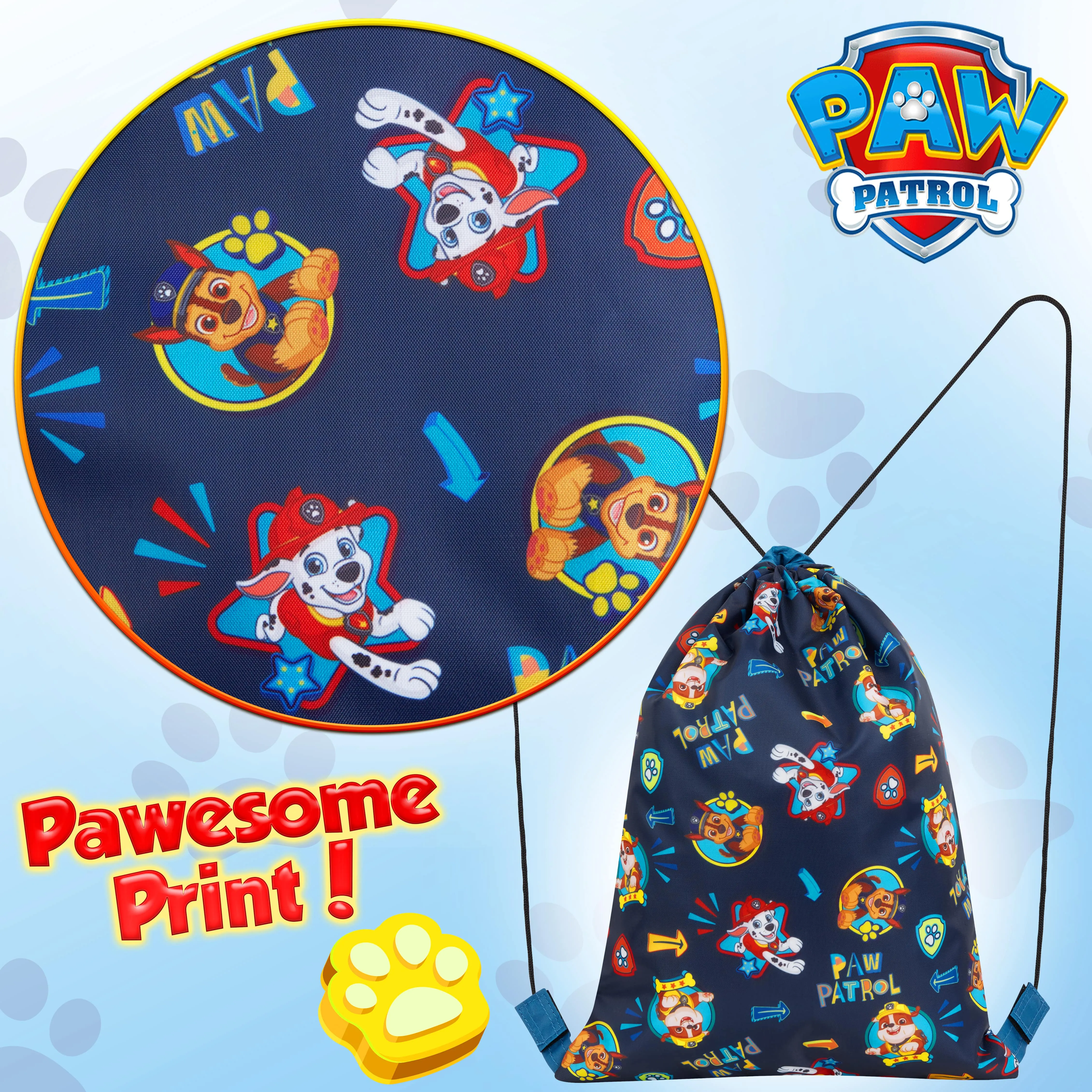 Paw Patrol Drawstring Bags For Children