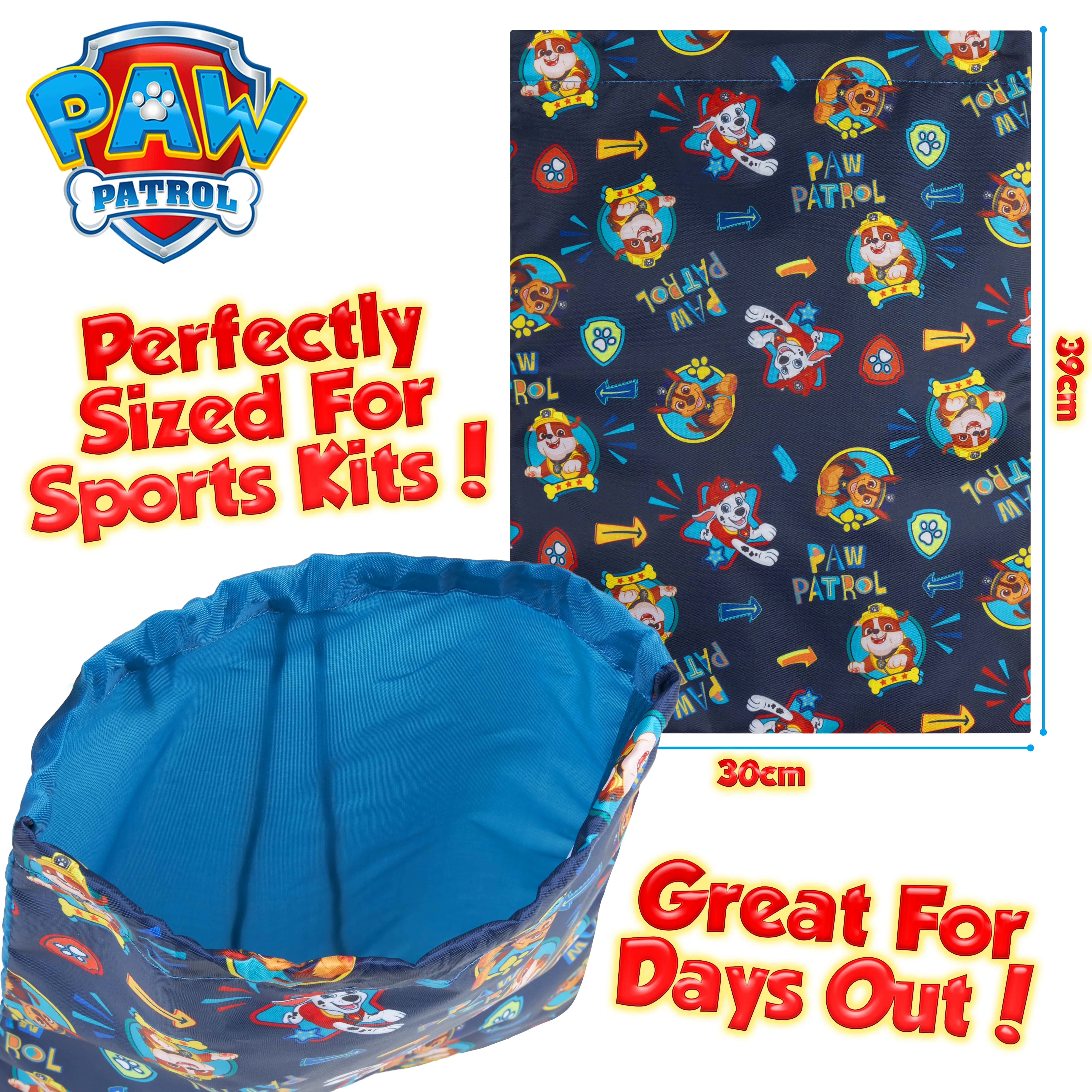 Paw Patrol Drawstring Bags For Children