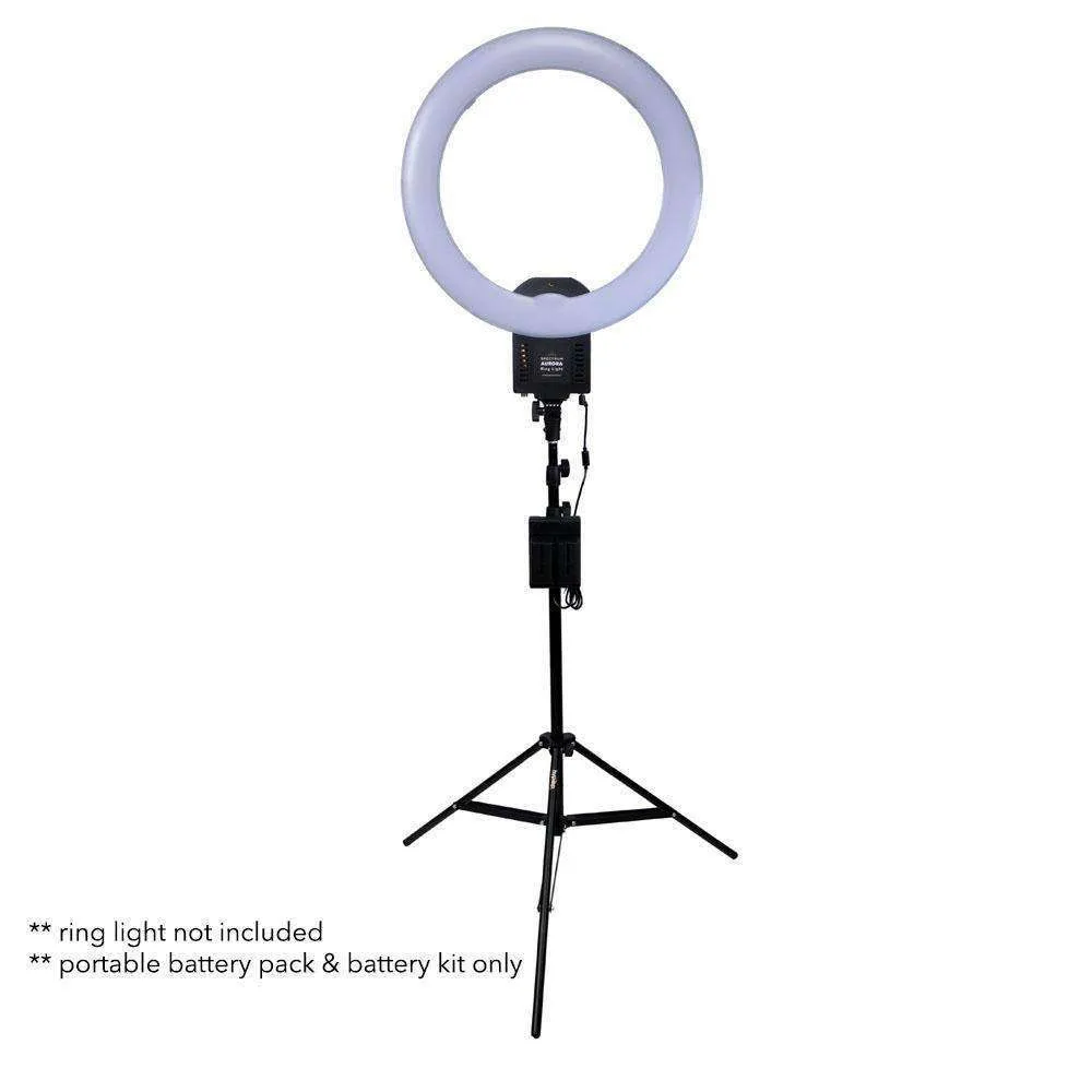 Portable Battery Pack & Charger Kit For Ring Lights