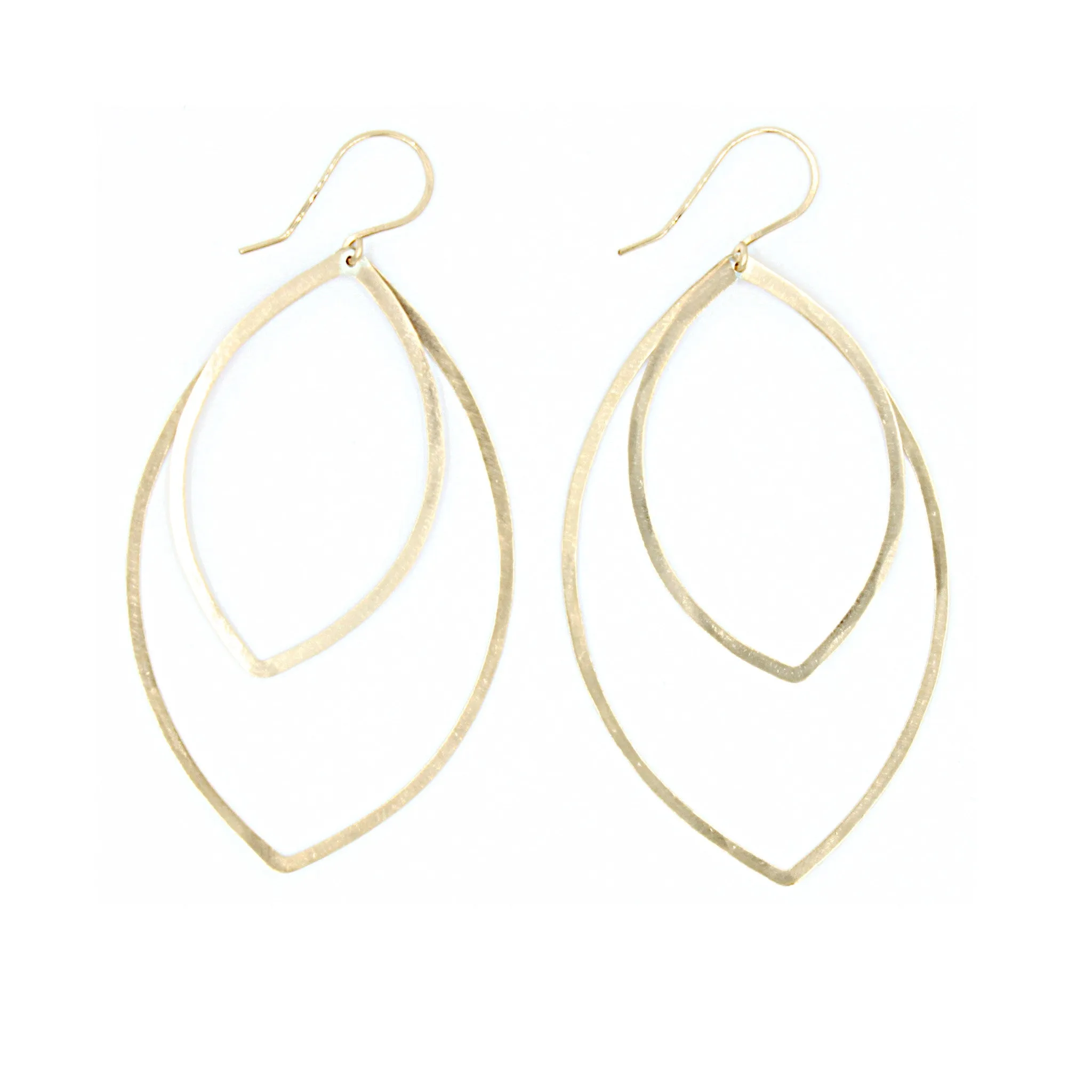 Shape Earrings: Double Marquis