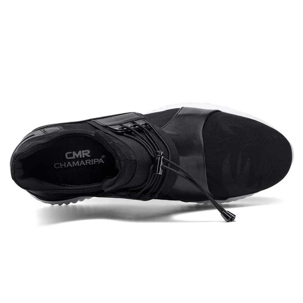 This item only ships to the United States - 7 CM / 2.76 Inches CMR CHAMARIPA Hidden Height Increasing Sneaker High Top Running Elevator Shoes Athletic Lift Shoe